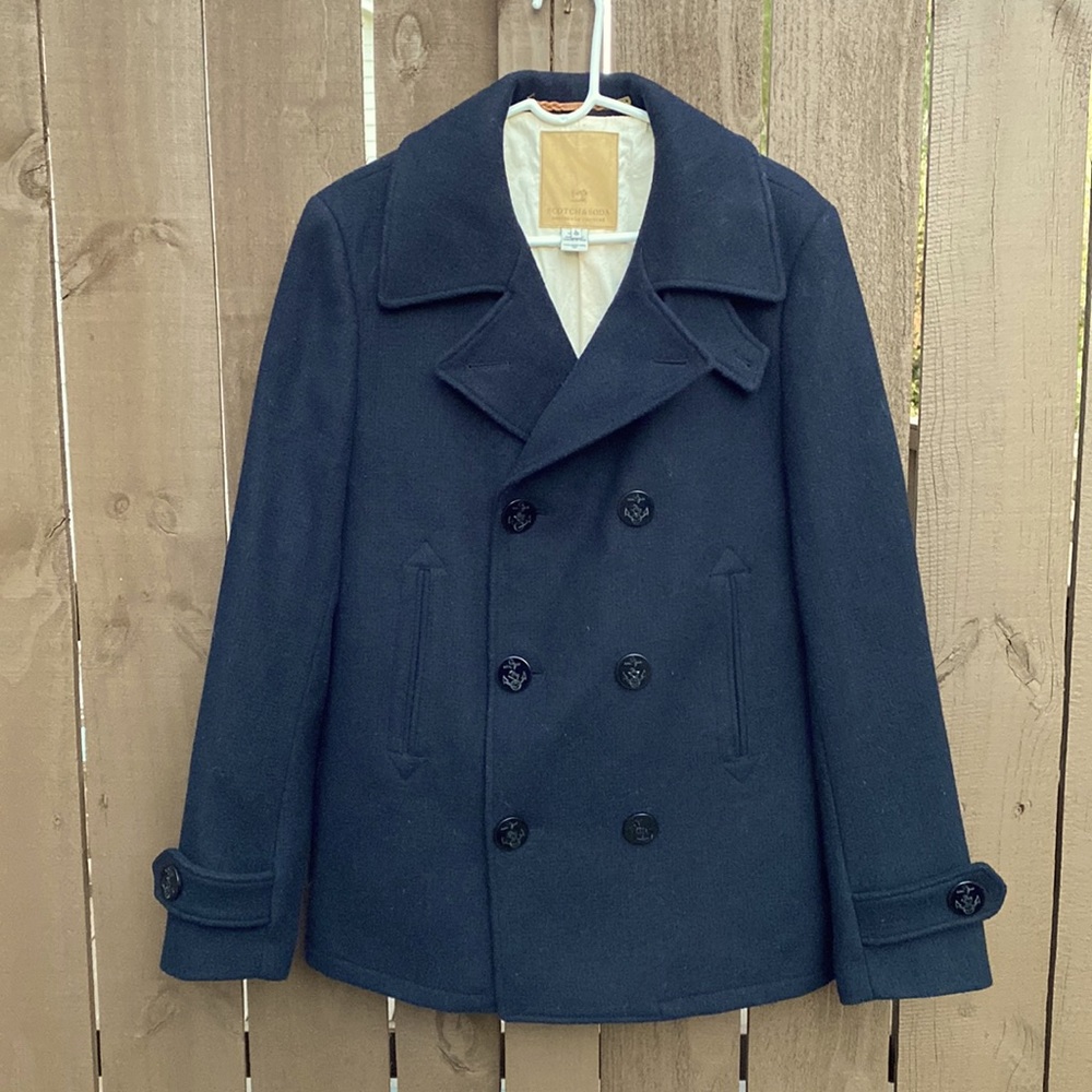 Scotch & Soda wool pea coat size large